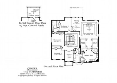 "The Windsor II" second level floor plan.